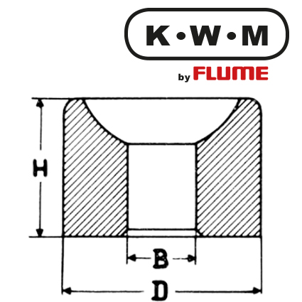 KWM Bouchon Messing L86 , B 0,30-H 1,9-D 1,82 mm