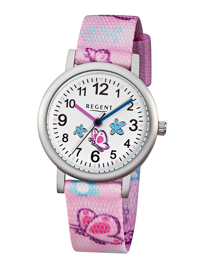 REGENT kinderhorloge Vlinder roze