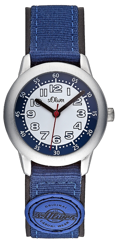 s.Oliver kunststof band PU nylon blauw SO-1823-LQ