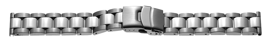 Metal band, stainless steel, 22 mm, steel, brushed / polished