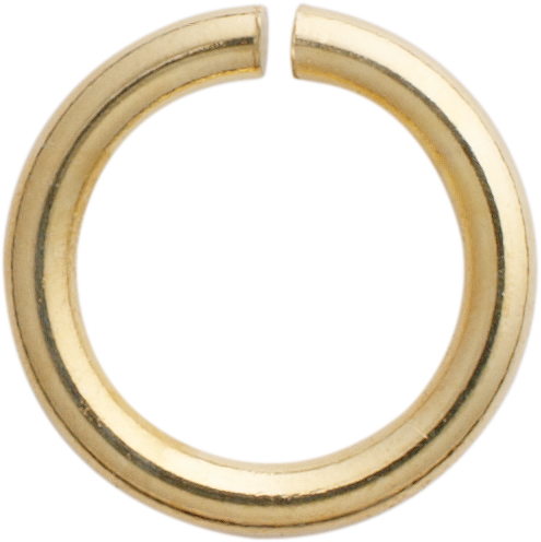 bindring rond edelstaal/verguld Ø 5 mm, dikte 0,90 mm