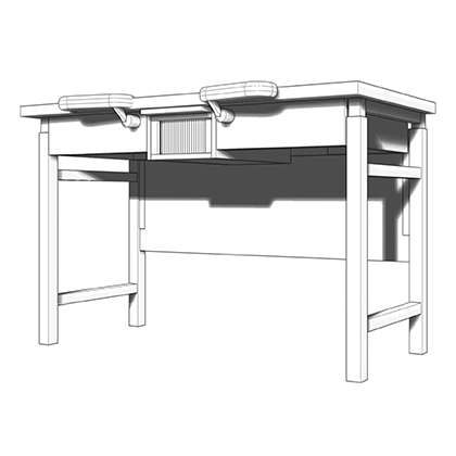 BENCHALIST Uhrmachertisch Modular II, 3D-Armauflagen, elektrisch