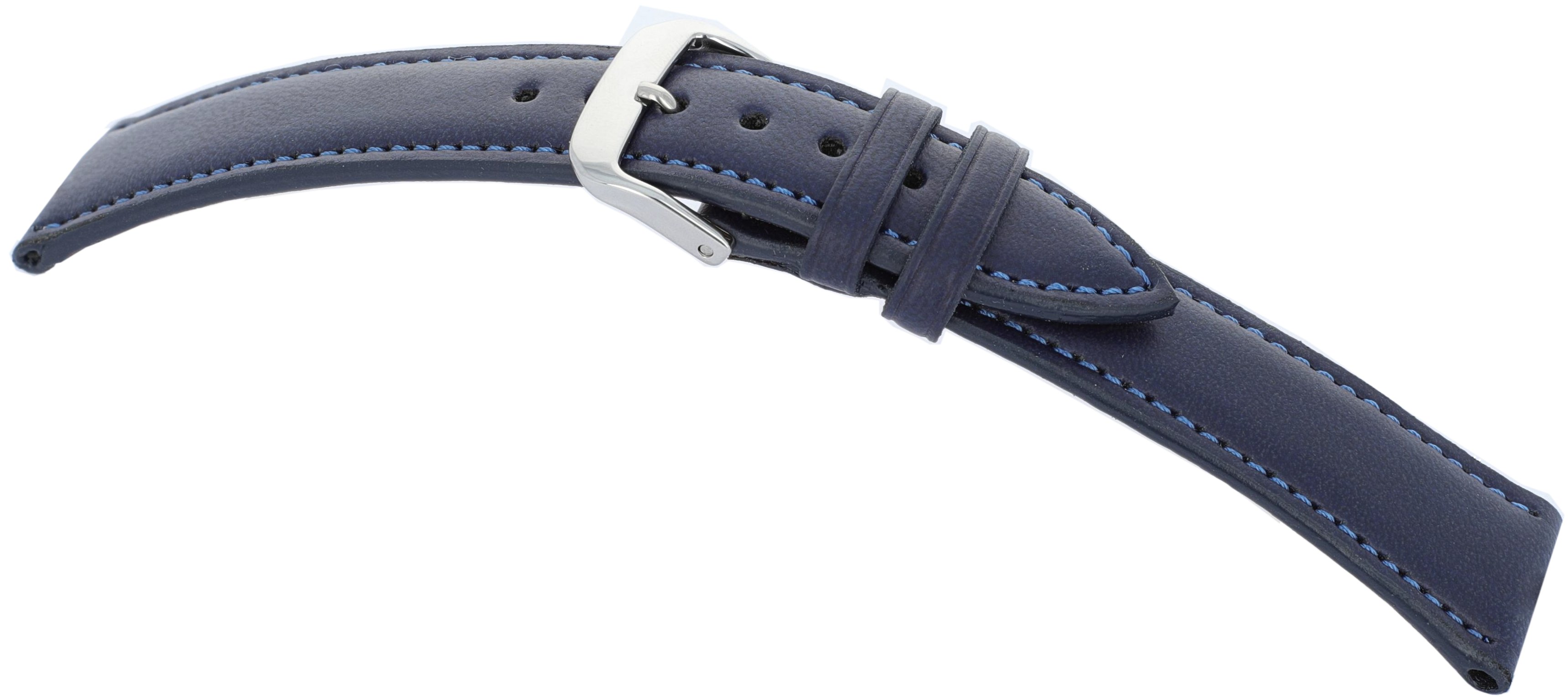 Lederband Lazise 14mm blauw vegan