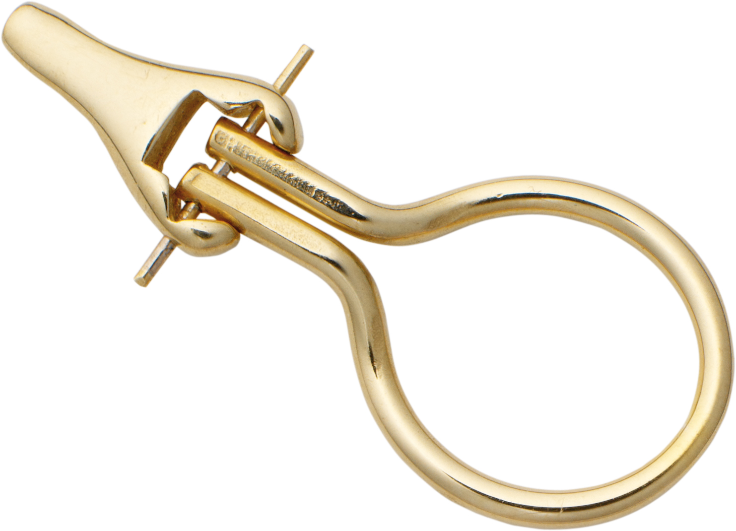 oorclip-mechaniek goud 750/-gg met gegoten bokje hoogte 8,00mm beugel lengte 17,00mm