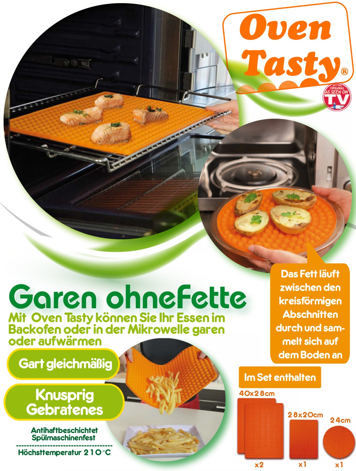 Oven Tasty - eindelijk bakken zonder vet! Voordeelset!