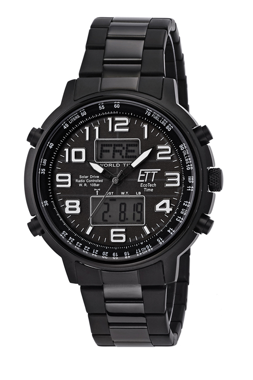 Eco Tech Time Solar Drive Funk Hunter II Herrenuhr - EGS-11390-25M