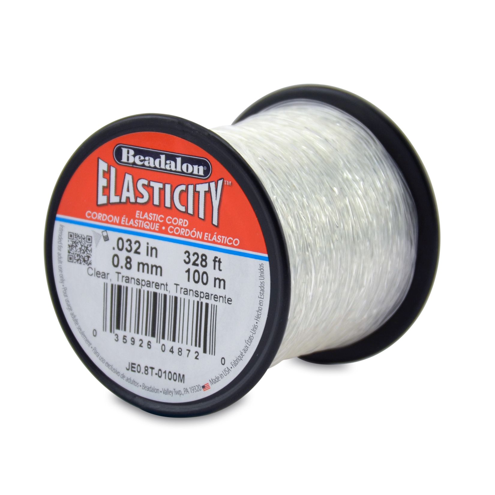 Elastisch Nylon Stretch Koord transparant Ø 0,80mm -100m