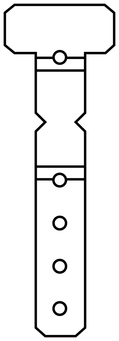 ring prijskaartjes karton T-vorm lang 54 x 18 mm wit