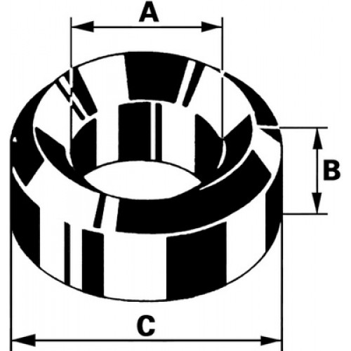 Bergeon-bouchon brons B01, gat Ø 0,40 buiten Ø 2,00 hoogte 1,50 mm, inhoud 10 stuks