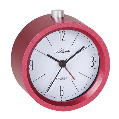 Atlanta 3099/1 table clock/ alarm clock red