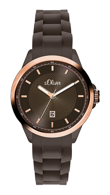 s.Oliver Silicone strap brown SO-2953-PQ