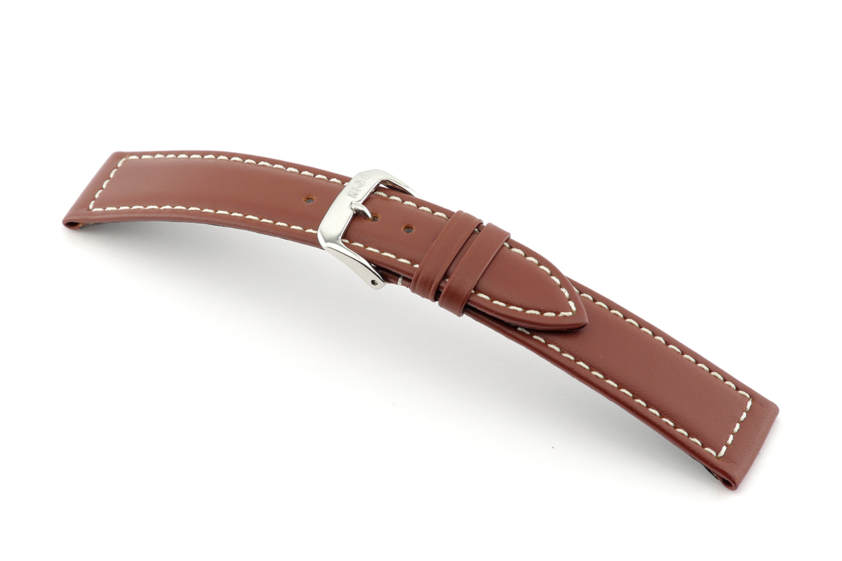 Leather strap Del Mar 18 mm mahogany