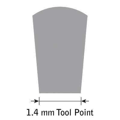 Glensteel platsteekbeitel conisch nr.14 - 1,4 mm