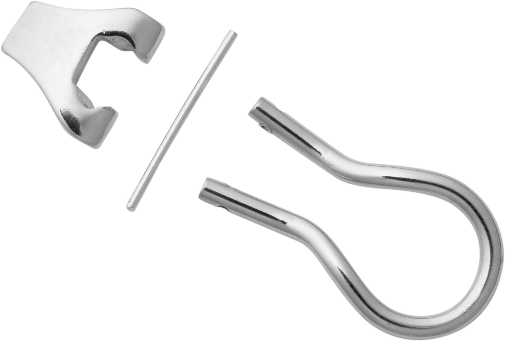 oorclip-mechaniek goud 585/-wg met gegoten bokje hoogte 6,50mm beugel lengte 14,50mm