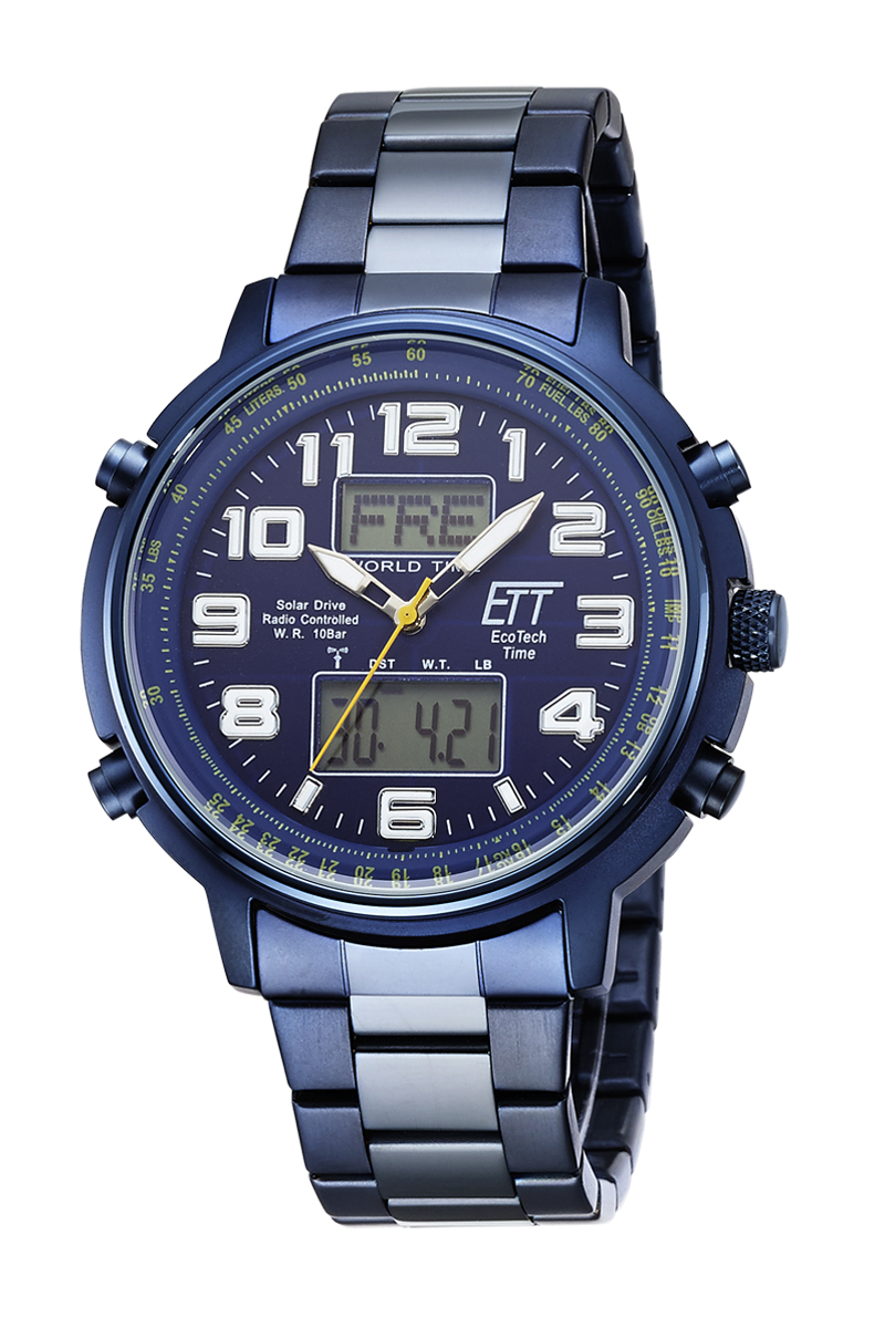 Eco Tech Time Solar Drive Funk Hunter II Herrenuhr - EGS-11445-32M