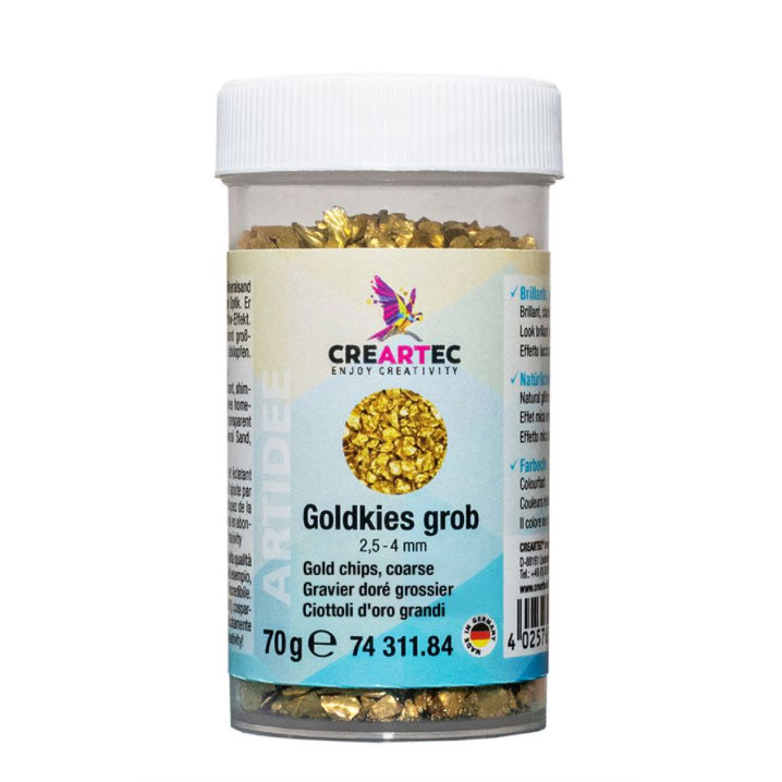 Grind goudkleur grof, 70gr.