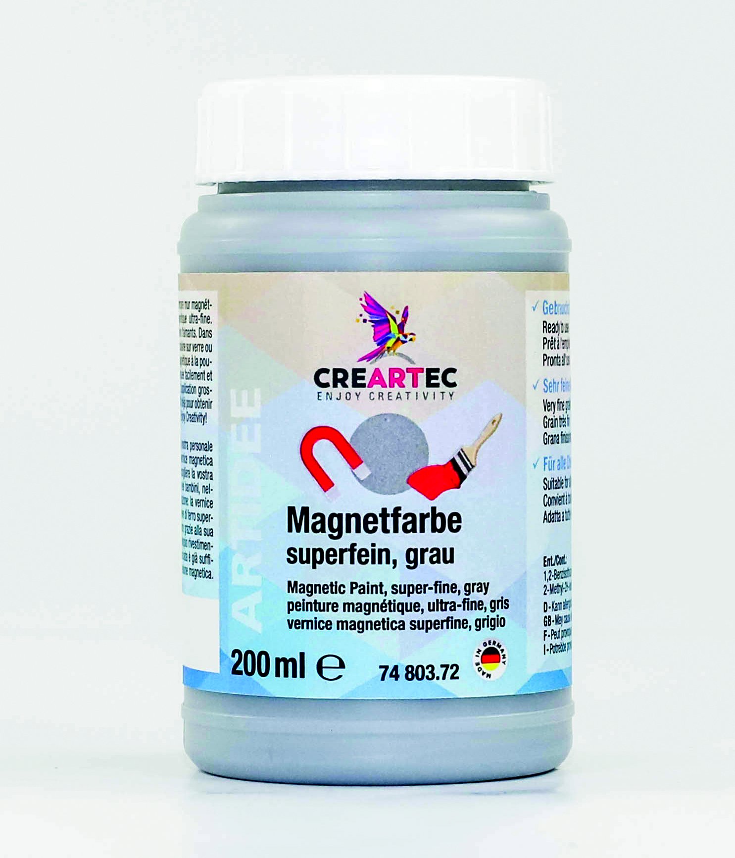 Magneetverf grijs, 200 ml