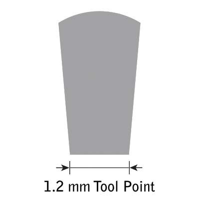 Glensteel platsteekbeitel conisch nr.12 - 1,2 mm