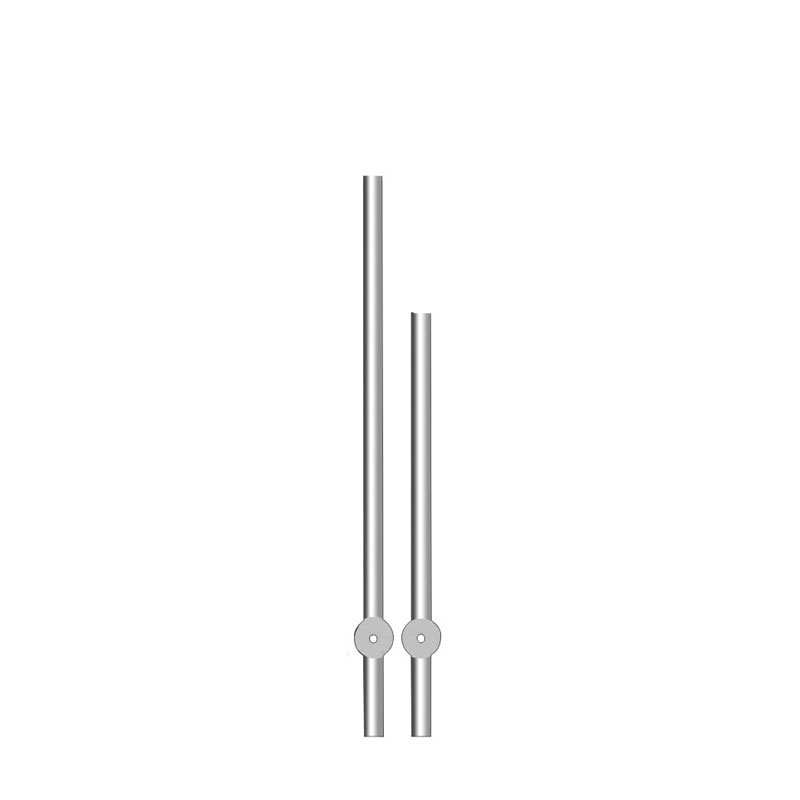 Wijzerpaar Euronorm Recht zilver Min.- / Uurwijzer L: 120mm / 85mm