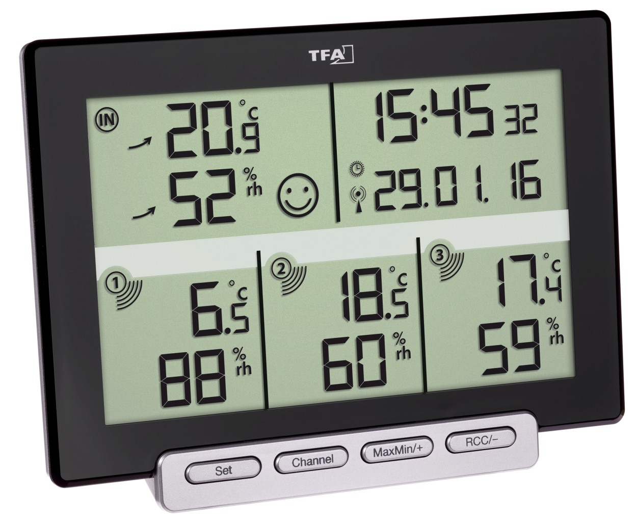 TFA Tijdsein Themo-Hygrometer Multi Sens