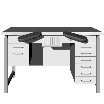 BENCHALIST Uhrmachertisch Modular II - Ergonomic II inkl. Container, elektrisch