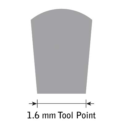 Glensteel platsteekbeitel conisch nr.16 - 1,6 mm