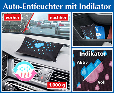 Auto ontvochtiger met indicator, 1 stuk