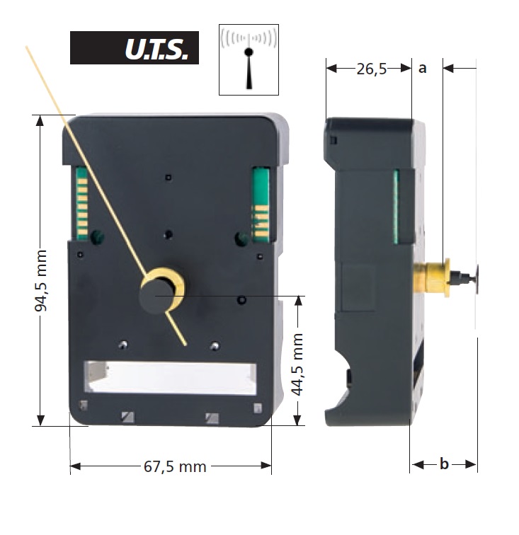 Radio clockwork FT UTS 700, PSL 12mm