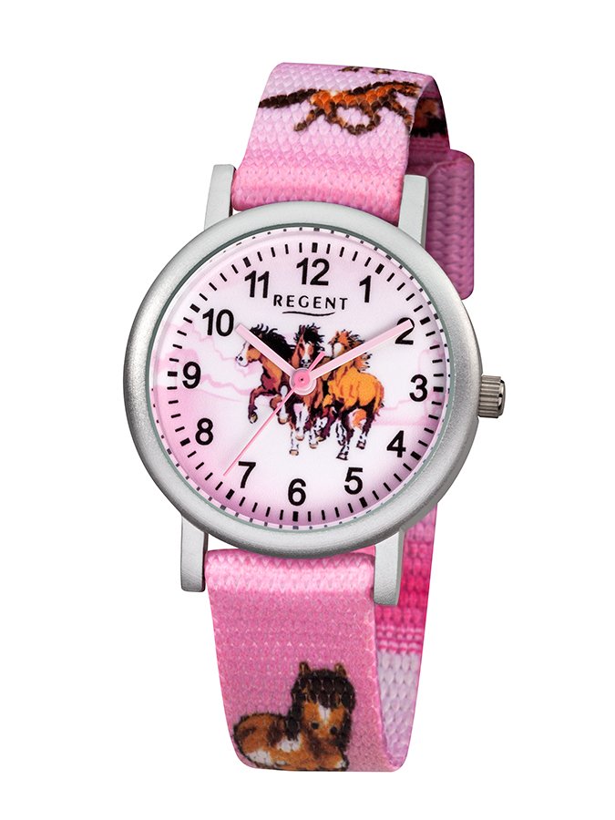 REGENT Kinderhorloge Paard roze