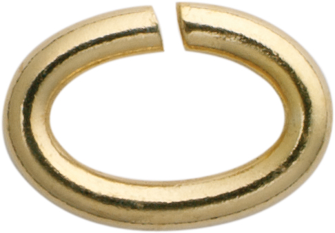 bindring ovaal edelstaal/verguld 7,00 x 5,00, dikte 1,10mm