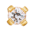 Prikbel Systeem 75 Gold 585/- GG Diamant 0,05 ct Studex