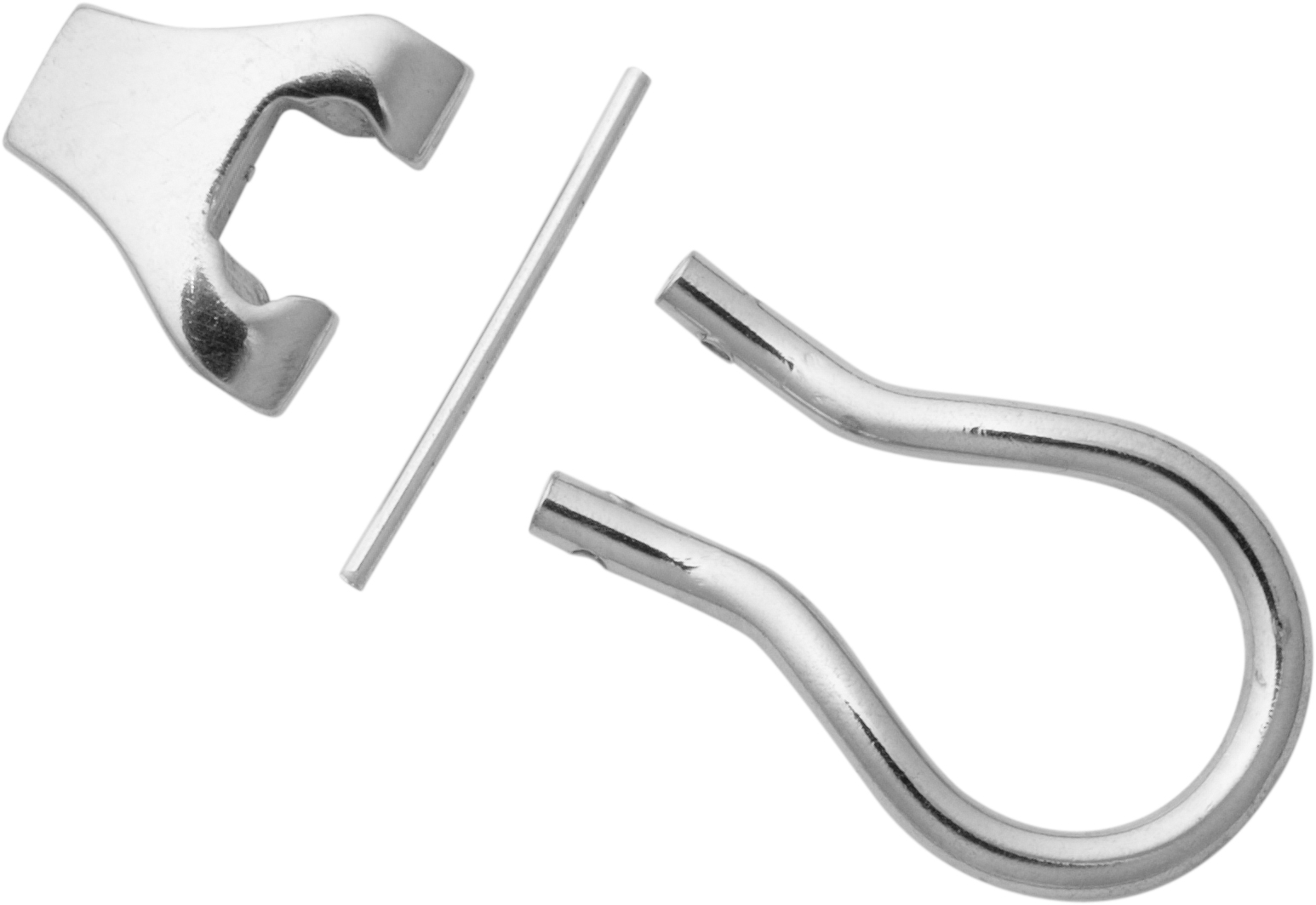 oorclip-mechaniek zilver 925/- met gegoten bokje hoogte 6,50mm beugel lengte 13,00mm