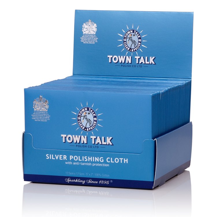 Mr Town Talk zilver polijstdoek 12,5cm x 12,5cm