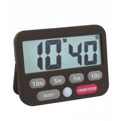 Digitale timer + stopwatch, zwart