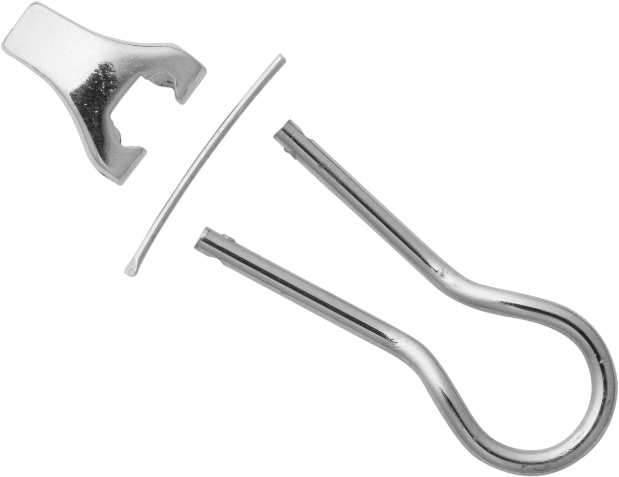 oorclip-mechaniek zilver 925/- met gegoten bokje hoogte 6,50mm beugel lengte 20,00mm