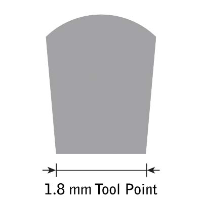 Glensteel platsteekbeitel conisch nr.18 - 1,8 mm