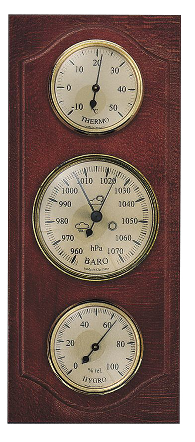 Weather station Made in Germany, mahogany