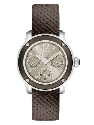 s.Oliver bracelet-montre en cuir brun SO-2299-LM