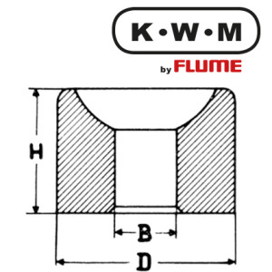 KWM Bouchon Messing L01 , B 0,2-H 1,0-D 1,22 mm