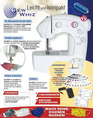 Sew Whiz® naaimachine inclusief stroomadapter