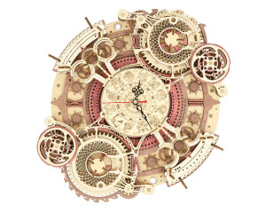 ROKR 3D Bouwset Kwarts wandklok met Kalender/ Zodiac Wall Clock