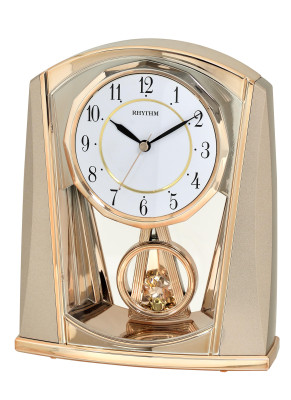 Rhythm 7772/19 gold style clock / table clock quartz