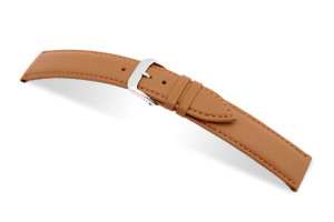 SELVA leather strap for easy changing 14mm honey with seam - MADE IN GERMANY