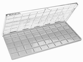 Bergeon fournituurdoos met 50 vakken 220 x 102 x 9 mm