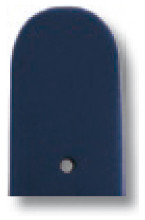 Bracelet-montre en cuir Merano 8mm bleu océan lisse XL