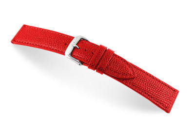 Leather strap Pasadena 22 mm red