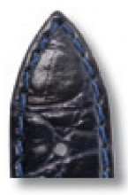 Lederband Bahia 18mm donkerblauw met Krokodillenprint