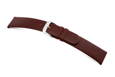 Leather strap Merano 16mm bordeaux smooth