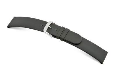 Leather strap Merano 8mm gray smooth XL