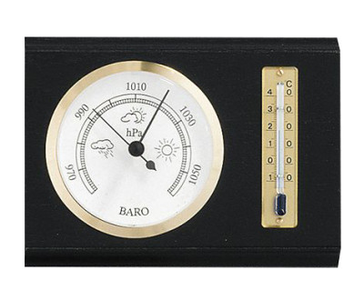 Baro et thermomètre noir